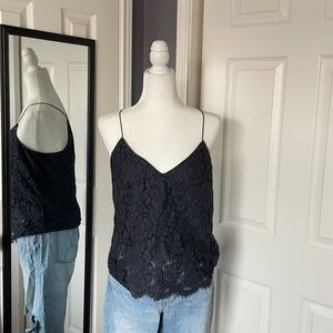 J.Crew lace cami in navy